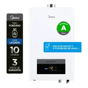 Calefont Midea de Tiro Forzado 10 litros Tipo de gas licuado GLP