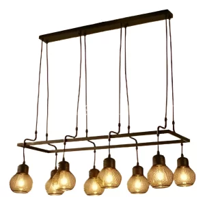 Lámpara colgante diseño industrial moderno 8 focos E27
